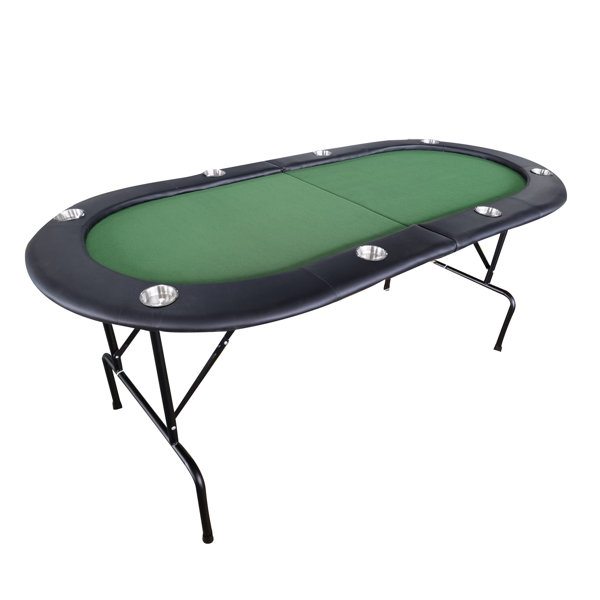 72 Inch Foldable Poker Table for 8 Players - Green